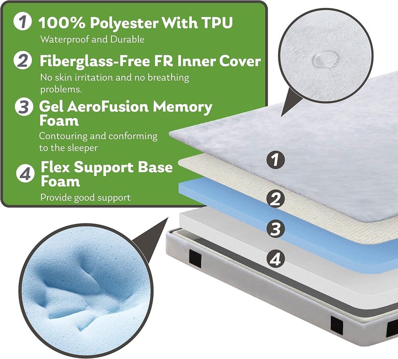 MLILY Memory Foam Camping Mattress 2.5 inch, Kids Portable Roll Up Camping Sleep Topper with Waterproof and Non-Slip Bottom, Camping Car Mat with Travel Bag, 63.5"×26.5"×2.5", Grey - Image 4